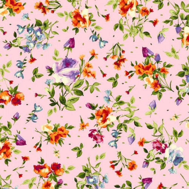 Bloom On - Spaced Floral Pink