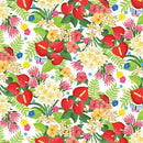Island Time - White Tropical Floral