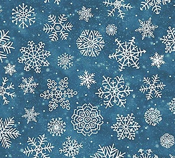 Silent Night - Dark Blue Snowflakes