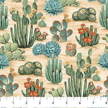 Southwest Vista - Beige Multi Cactus