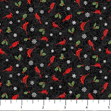 Beary Merry Christmas - Black Multi Cardinal Toss