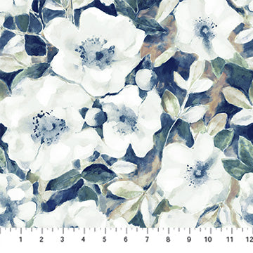 Natural Essence - Blue Floral Wideback 108"