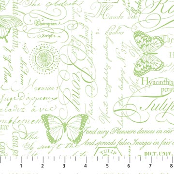 Deborah's Garden - White Green Toile