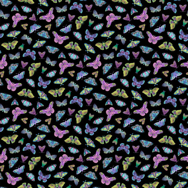 NIghtshade - Black Multi Tossed Moth