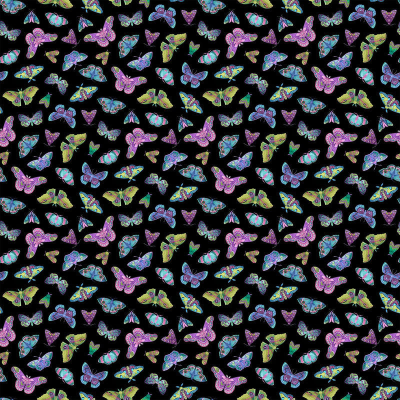 NIghtshade - Black Multi Tossed Moth
