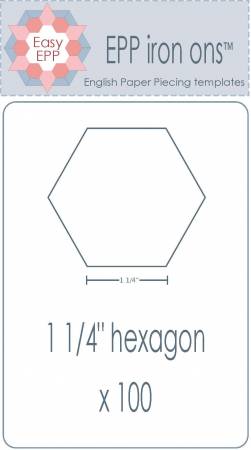 Hexagon Papers 100 Pieces 1.25" Iron Ons