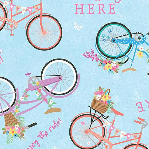Enjoy The Ride - Springtime Blue Bicycles