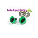 12mm LS Green Toy Eyes - Package with 5 Pairs