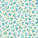 Nature Studies - Cream Aqua Medium Floral