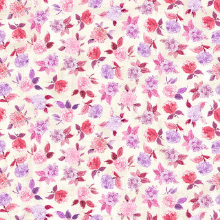 Nature Studies - Cream Violet Medium Floral