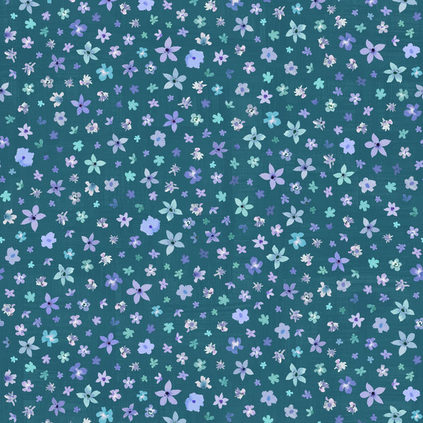 Nature Studies - Aqua Ditzy Floral