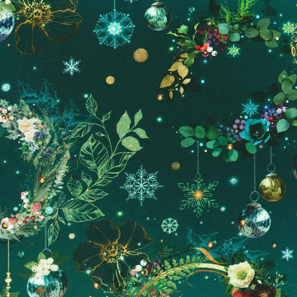 Merriment - Teal Wreathes