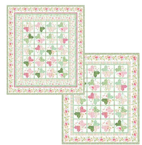 Heart Flowers Quilt Pattern