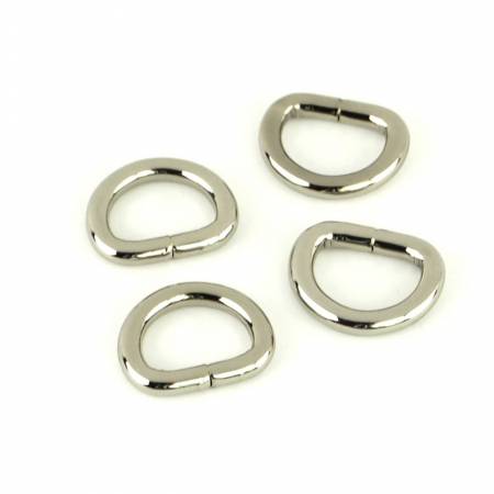 Sallie Tomato 1/2 Inch D-Rings - Set of 4 Silver