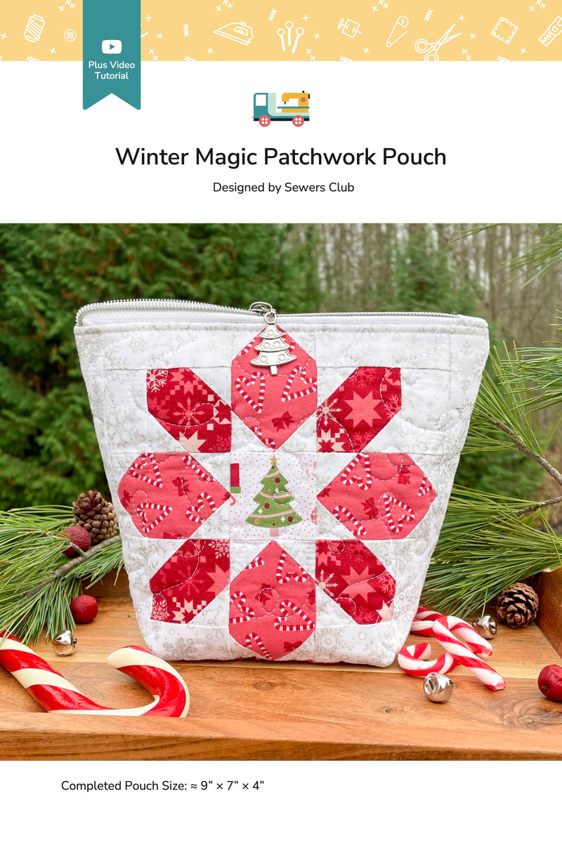 Winter Magic Patchwork Pouch Pattern