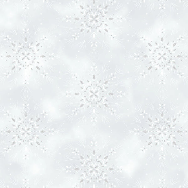 Midnight Perch - December/Silver Large Snowflake