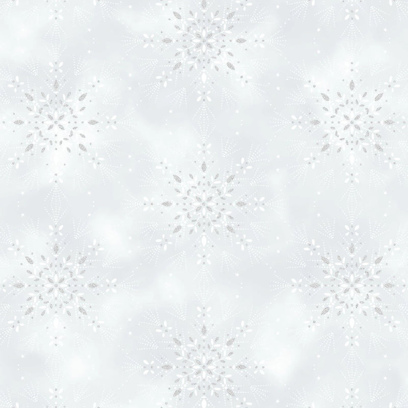 Midnight Perch - December/Silver Large Snowflake