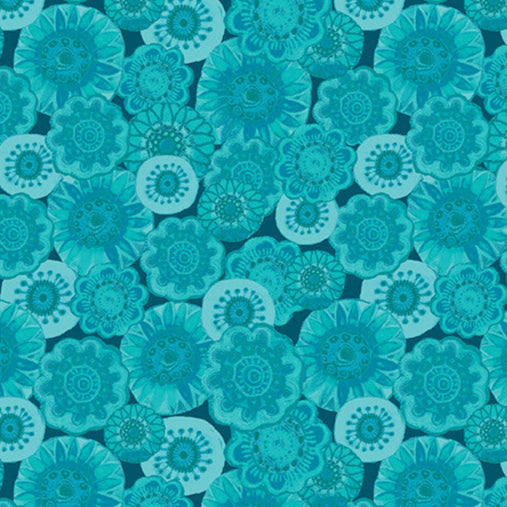 Sunshine Cats - Turquoise Happy Flowers