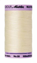 Mettler Silk-Finish 50wt Solid Cotton Thread 547yd/500M Antique White