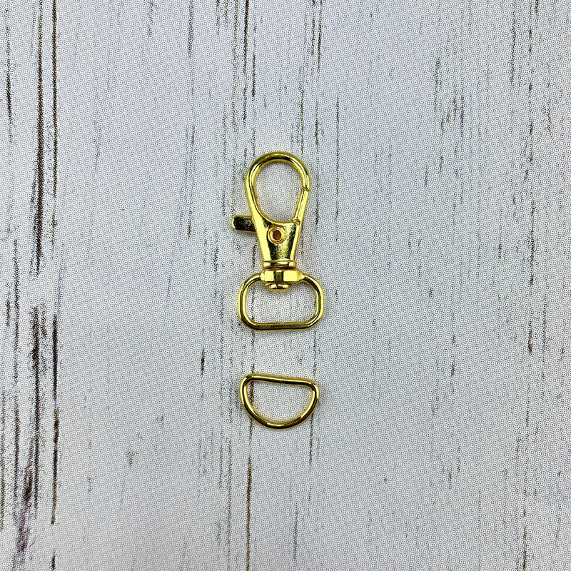 1/2 inch Swivel hook - Gold