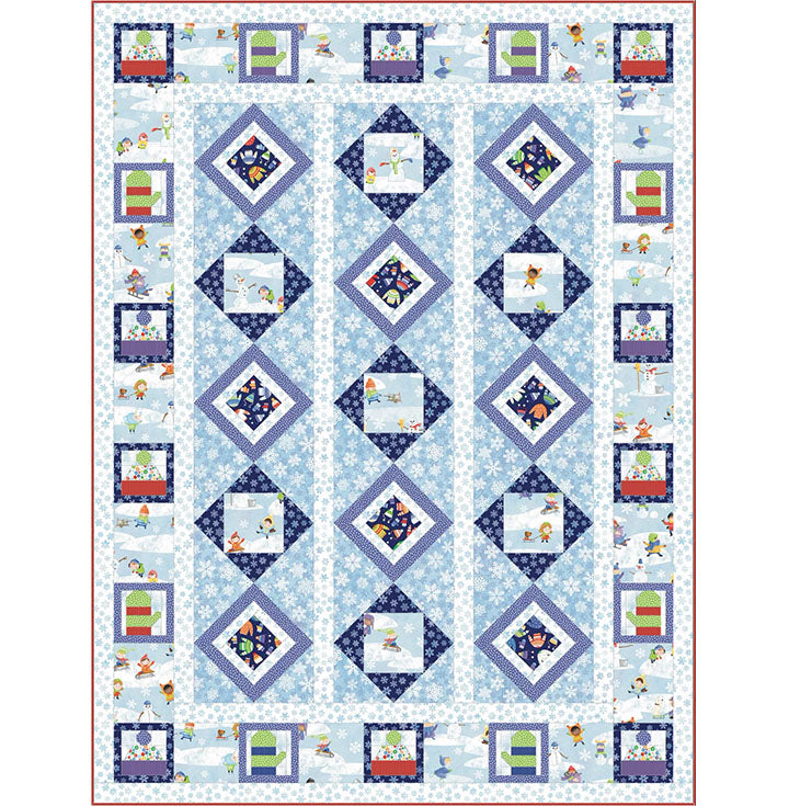 Snow Day Throw Quilt Pattern