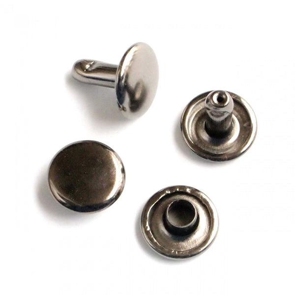 24 Medium Rivets 8mm Gunmetal