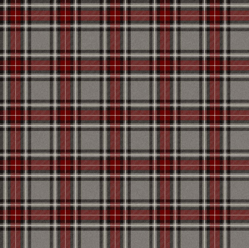 West Creek - Red Grey Plaid Flannel